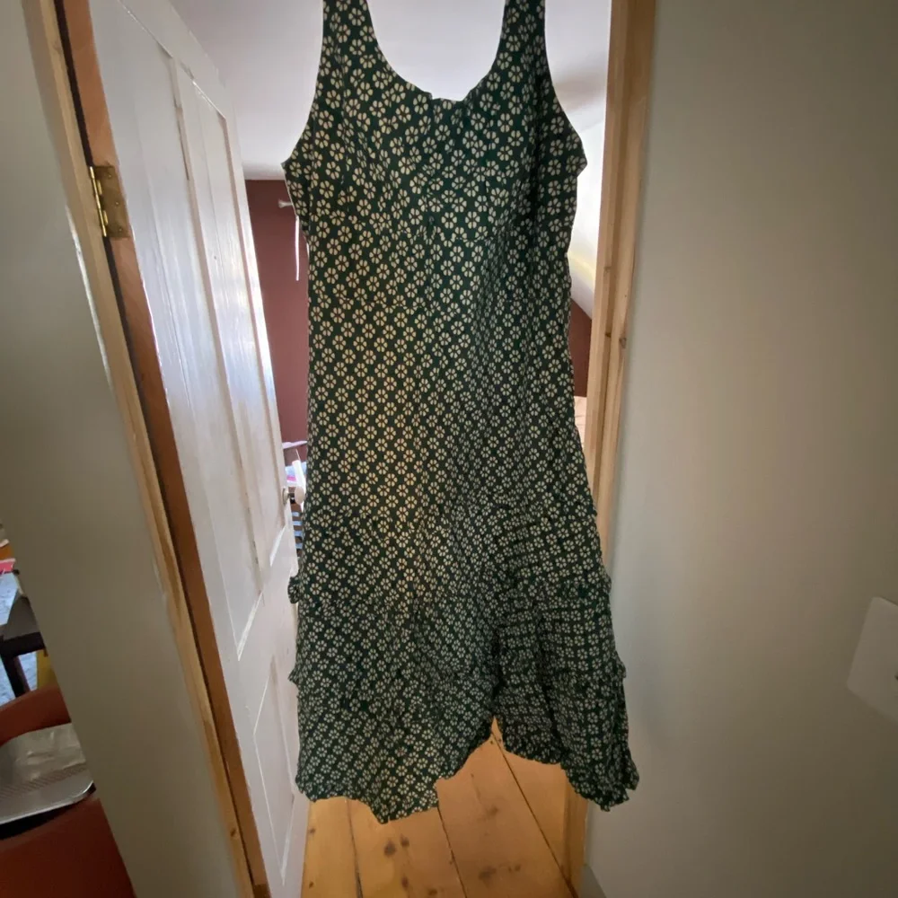 Anthropologie Green Floral Midi Dress - Picture 4 of 4